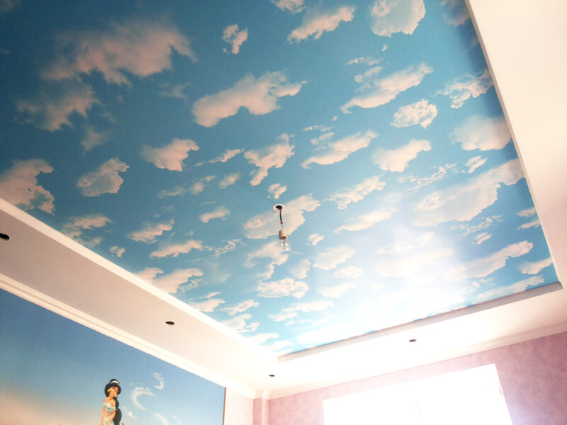 Фото из галереи - натяжной потолок в детской
