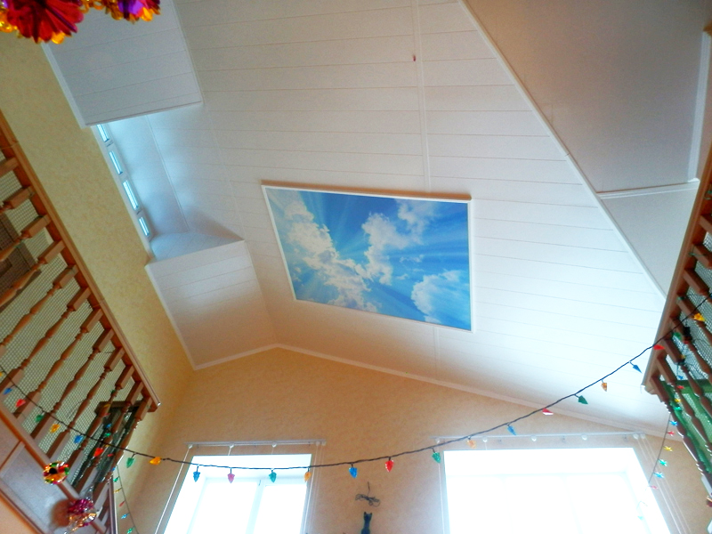 Фото из галереи - натяжные потолки в загородном доме