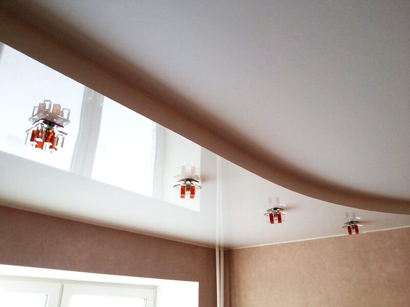 Фото из галереи - натяжной потолок двухуровневый