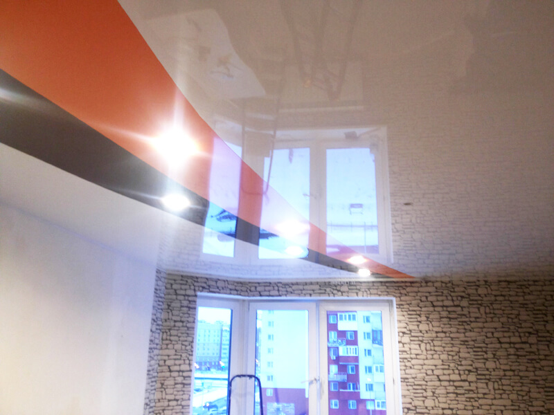 Фото из галереи - комбинированный натяжной потолок